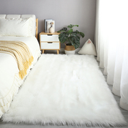 仿羊毛地毯卧室床边毯白色毛毛拍照毯服装店橱窗展台装饰毛毯地垫