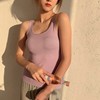 无痕莫代尔棉一片加肥大码吊带背心女夏修身弹力打底衫纯色棉睡衣