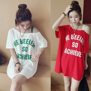 夏季韩版潮短袖连衣裙子，女学生t恤