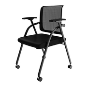 办公椅折叠电脑椅带滑轮会议培训椅人体工学椅子学生宿Z舍简约座