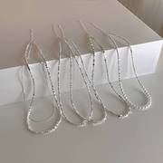 碎银子项链女小众设计感个性简约百搭气质时尚双层珍珠颈链锁骨链