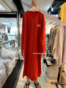 韩国孕妇装2022秋季款休闲大码字母长款套头衫长袖卫衣连衣裙