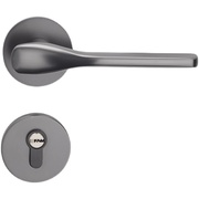 灰色门锁室内家用两件式门锁简约卧室门把手木门锁具磁X吸静音房