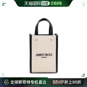 美国直邮jimmy choo 女士 单肩包帆布牛皮真皮手提包肩带