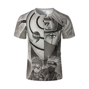 火影忍者3D数码印花男T恤Naruto 3D Digital Print Men's T-Shirt