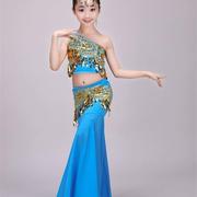 六一幼儿童装傣族舞蹈孔雀舞舞演出服装女幼儿傣族鱼尾裙