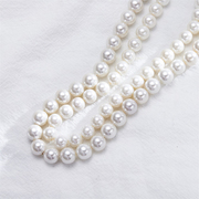 天然贝壳珠电镀白珍珠通孔散珠裸珠 手工diy材料耳饰手链项链配件
