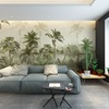 东南亚热带雨林芭蕉叶壁纸客厅沙发电视背景墙无缝壁画咖啡厅墙布
