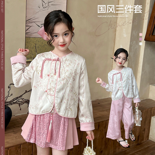 栀了成长记童装女童中国风外套春装儿童宝宝新中式唐装洋气
