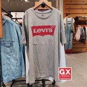 Levis李维斯17783-0139经典灰色LOGO印花纯棉圆领男士短袖T恤