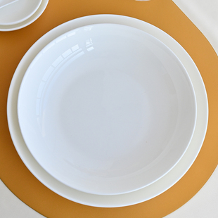 隆达骨瓷餐具陶瓷盘子碗家用2024菜盘套装组合 纯白盘子菜盘