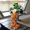 假山流水喷泉风水轮，摆件底座台仿木根雕环保树脂工艺品盆景花架