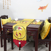 新中式古典桌旗茶几餐桌桌旗长条布艺中国风桌布床柜旗盖布可