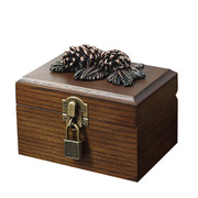 创意欧式美式田园实木收纳盒，首饰架饰品盒，木质珠宝收纳盒