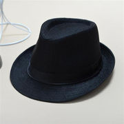赫本礼帽绅士帽子夏复古英伦时尚青年男女亚麻爵士帽休闲遮