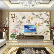 定制电视背景墙砖现代简约中式客厅雕刻仿玉雕微晶石瓷砖背景墙影