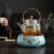 敬廉煮茶壶玻璃蒸茶器套装白茶全自动家用养生壶茶具烧水壶电陶炉
