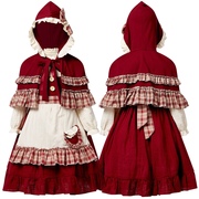 卖火柴的小女孩服装儿童小红帽扮演服格林童话剧演出安徒生童话服
