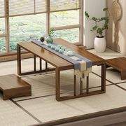 网红飘窗小桌子茶几日式榻榻米，茶桌窗台实木矮桌坐地折叠炕桌家用
