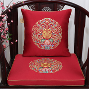 中式古典沙发坐垫抱枕腰枕红木椅垫加厚海绵座垫椅垫靠垫套装