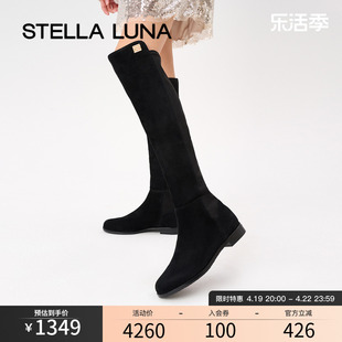 STELLA LUNA女鞋秋冬时尚5050长靴子黑色长筒过膝靴子长筒靴