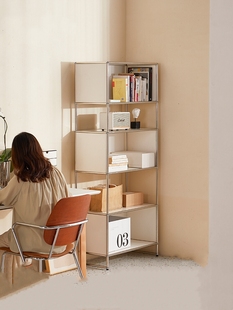 usm柜书架模块组合落地置物架自由组合不锈钢书柜多层隔断展示架