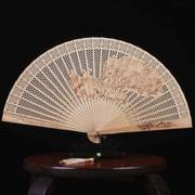 女士檀香木扇子高级古风折叠折扇，女生中国风，女式古风夏天随身携带