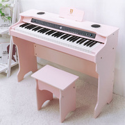 俏娃宝贝61键儿童电钢琴，宝宝小钢琴3-6-8-12岁木质，女孩玩具电子琴
