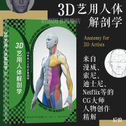 3D艺用人体解剖学 600幅模型建构分解图 从2D到3D满足各领域艺术家的创作需求 数字雕刻人体艺术书籍 后浪图书