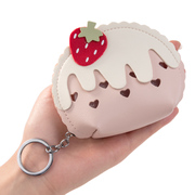 草莓蛋糕零钱包创意网红女钥匙包可爱卡包迷你耳机包大容量收纳包