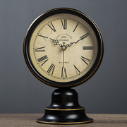 美式时钟钟表老物件座钟台钟摆放欧式复古坐钟客厅小摆件老式怀旧