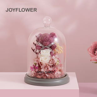 joyflower永生花玫瑰干花礼盒送女生朋友永笙花生日礼物用永花生