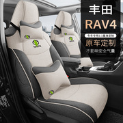 2023款2.0lcvt两驱都市版丰田荣放rav4全包围专用座套亚麻坐垫套