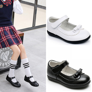 日系jk初中生黑色小皮鞋，少女大童公主，小学生校服返学表演出鞋平底