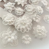 白色立体花朵diy手工装饰服装辅料布贴婚纱礼服，衣帽配饰补丁