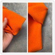 橙色靓丽的色订单剩余立绒羊毛混纺毛呢面料秋冬设计师大衣外套