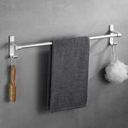 免打孔毛巾架浴室太空铝浴巾，架卫生间毛巾挂架加长单杆双杆毛巾杆