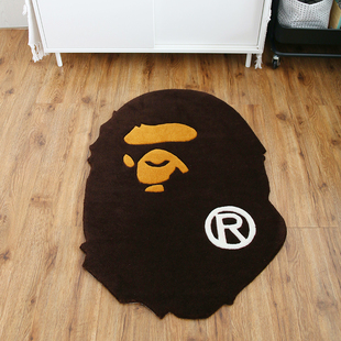 时尚潮牌ape客厅地毯tufting手工腈纶茶几卧室床边毯加厚免洗