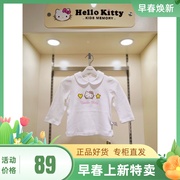 hellokitty女童娃娃领长袖t恤打底衫可爱儿童，纯棉春秋上衣