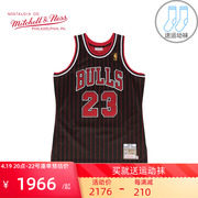 Mitchell Ness复古篮球服男球员版96季NBA公牛队乔丹球衣运动背心