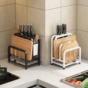 架厨房用品筷子砧板菜板菜具置物架台面一体家用沥水收纳架