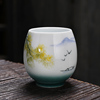 中式陶瓷个人单杯功夫大茶杯子手绘茶盏主人杯高档品茗杯定制