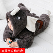 日本长袖小熊动物造型儿童装婴儿衣服宝宝连体衣爬服2021