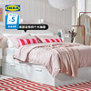 IKEA宜家BRIMNES百灵床双人床简约床架家居储物床带抽屉小户型
