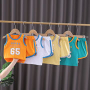男女童背心套装2022宝宝无袖短裤运动两件套儿童洋气夏季衣服