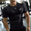 安德玛紧身短袖男速干衣健身服压缩衣服透气肌肉塑形训练运动T恤 