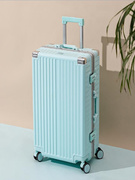 pvc高档行李箱铝框万向轮皮箱定制拉杆箱，20寸登机旅行箱包时尚潮