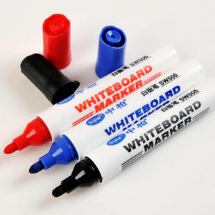 中柏sw505白板笔 水性易可擦白板笔 展示板笔 白板书写笔黑蓝红易擦记号笔办公文具画板笔写字板笔