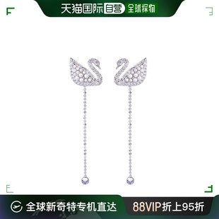 香港直邮swarovski施华洛世奇经典，天鹅系列耳钉水晶镶嵌女士耳环