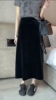 欧货高级感时髦复古金丝绒黑色，半身裙女高腰，a版垂感显瘦长裙伞裙